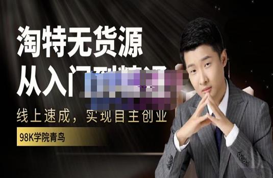98k学院的淘特无货源线上速成课,从入门到精通,让你最小投入,最高回报|淘骐网赚资源库