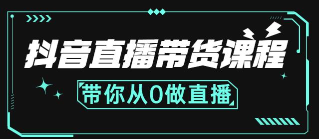 抖音直播带货课程:带你从0开始,学习主播、运营、中控分别要做什么|淘骐网赚资源库
