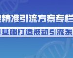 制定精准引流方案专栏6.0,0基础打造被动引流系统|淘骐网赚资源库