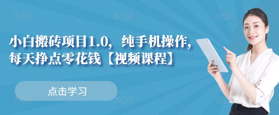 小白搬砖项目1.0,纯手机操作,每天兼职挣点零花钱|淘骐网赚资源库