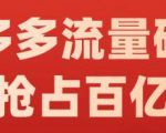 阿杰·拼多多流量破局:如何打黑标，爆款的思路，拼多多流量框架，快速抢占百亿流量|淘骐网赚资源库