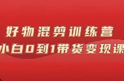 万三好物混剪训练营:小白0到1带货变现课|淘骐网赚资源库