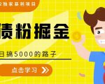 全网2022独家暴利项目,负债粉掘金,日搞5000的路子|淘骐网赚资源库