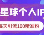 知识星球个人IP打造系列课程,每天引流100精准粉|淘骐网赚资源库