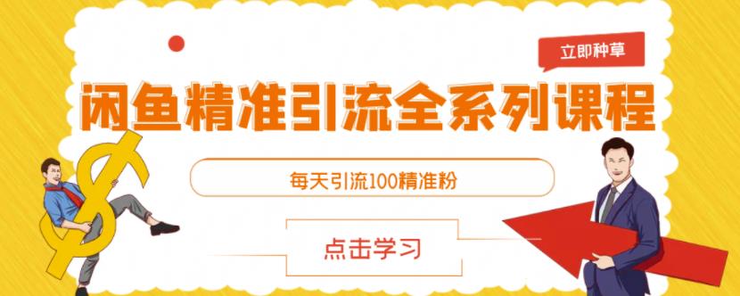 闲鱼精准引流全系列课程，每天引流100精准粉【视频课程】|淘骐网赚资源库