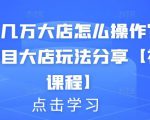 月入几万大店怎么操作?虚拟项目大店玩法分享【视频课程】|淘骐网赚资源库