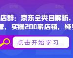 贝千电商店群:京东全类目解析,京东店群专业运营,实操200家店铺,纯实战经验|淘骐网赚资源库