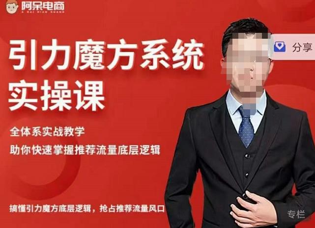 阿呆-引力魔方系统实操课,全体系实战教学,助你快速掌握推荐流量底层逻辑|淘骐网赚资源库