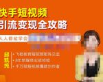 飞橙·快手短视频引流变现全攻略,实战教学,小白也能轻松上手的短视频实操玩法|淘骐网赚资源库
