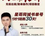 星哥同城教育书单号课程,无需出境简单操作项目稳定|淘骐网赚资源库