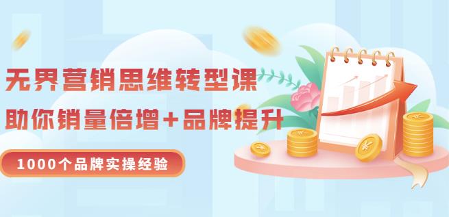 无界营销思维转型课:1000个品牌实操经验,助你销量倍增(20节视频)|淘骐网赚资源库