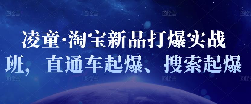 凌童·淘宝新品打爆实战班,直通车起爆、搜索起爆|淘骐网赚资源库