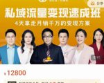 桔子会·私域流量变现速成班，4天拿走月销千万的变现方案 价值12800元|淘骐网赚资源库