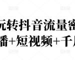 2022玩转抖音流量密码,(直播+短视频+千川)|淘骐网赚资源库