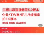 直播运营小韦最新课程,三频共震直播起号5.0版本更细致,玩法更新颖|淘骐网赚资源库