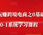 朱哥·玩赚跨境电商之0基础课程，0-1系统学习课程|淘骐网赚资源库