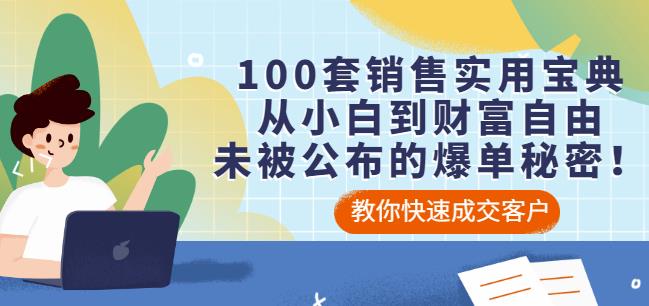 100套销售实用宝典:从小白到财富自由,未被公布的爆单秘密!|淘骐网赚资源库