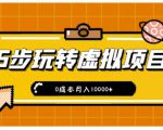新手小白只需5步，即可玩转虚拟项目，0成本月入10000+【视频课程】|淘骐网赚资源库