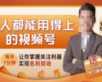人人都能用得上的视频号全攻略，每天7分钟，抓住红利赚大钱！|淘骐网赚资源库