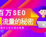 SEO实操培训:玩转百万SEO流量,助力站长快速提升流量(搜外三木大神分享课)|淘骐网赚资源库