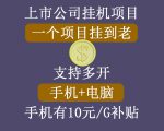 正规挂机项目,支持手机电脑一起挂,支持虚拟机多开,可以挂到老|淘骐网赚资源库