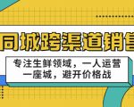 同城跨渠道销售,专注生鲜领域,一人运营一座城,避开价格战|淘骐网赚资源库