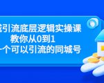 同城引流底层逻辑实操课,教你从0到1做一个可以引流的同城号(价值4980)|淘骐网赚资源库