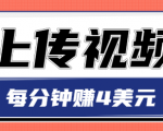 只需要上传视频,每分钟赚4美元,最简单的赚美金项目,轻松赚取个600美元|淘骐网赚资源库