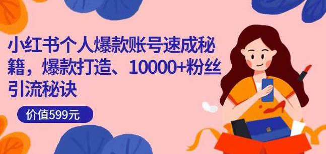 小红书个人爆款账号速成秘籍,爆款打造、10000+粉丝引流秘诀|淘骐网赚资源库