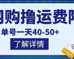 网购撸运费险项目,单号一天40-50+,实实在在能够赚到钱的项目【详细教程】|淘骐网赚资源库