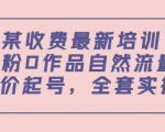 某最新收费培训内容:0粉0作品自然流量+正价起号,全套实操课|淘骐网赚资源库