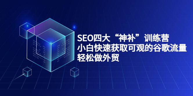SEO四大“神补”训练营,小白快速获取可观的谷歌流量,轻松做外贸|淘骐网赚资源库