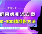 价值888的QQ群另类引流方案,半自动操作日200~300精准粉方法【视频教程】|淘骐网赚资源库