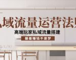 私域流量运营法则，高端玩家私域流量搭建，躺着赚钱不是梦|淘骐网赚资源库