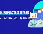 电商公司财税风险管控高阶课,梳理疑难点,纠正错误认识,规避风险|淘骐网赚资源库