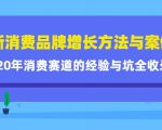 新消费品牌增长方法与案例精华课:20年消费赛道的经验与坑全收录|淘骐网赚资源库