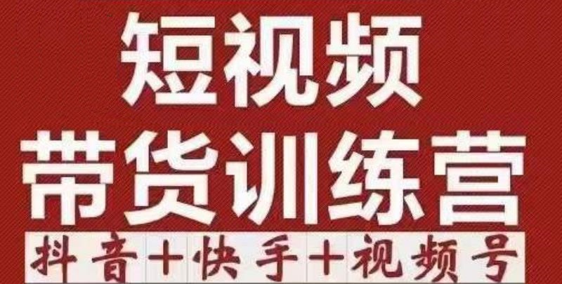 短视频带货特训营（第12期）抖音+快手+视频号：收益巨大，简单粗暴！|淘骐网赚资源库