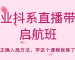 企业抖系直播带货启航班，正确入局方法，学这个课程就够了|淘骐网赚资源库