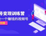 《视频号变现训练营》带你做一个赚钱的视频号,佣金赚到爆|淘骐网赚资源库