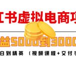 小红书虚拟电商项目:从小白到精英 月收益5000到30000 (视频课程+交付手册)|淘骐网赚资源库