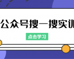 公众号搜一搜实训,收录与恢复收录、 排名优化黑科技,附送工具(价值998元)|淘骐网赚资源库