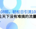 引流108招,轻松日引流100+人,让天下没有难搞的流量|淘骐网赚资源库