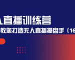 无人直播训练营：手把手教您打造无人直播操盘手（16节课时）|淘骐网赚资源库