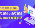 小红书特训营(第10期)低门槛-可复制-小白可复制-独家月入10w+变现方法|淘骐网赚资源库