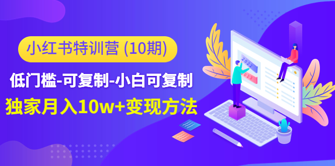 小红书特训营(第10期)低门槛-可复制-小白可复制-独家月入10w+变现方法|淘骐网赚资源库
