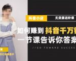 梨子会·抖店无货源进阶冲刺课,如何赚到抖音千万销售,这套课程会告诉你答案|淘骐网赚资源库