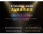 大V美食色彩法(相机拍美食+透亮美食灯光+电脑剪映调色),教你用相机拍出高级感的美食画面|淘骐网赚资源库