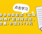 小乔·拼多多视频起店(蓝海项目),纯推广起链接实战,多玩法合集-价值2678元|淘骐网赚资源库