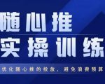 飞哥·随心推实操训练,优化随心推投放,避免浪费预算|淘骐网赚资源库