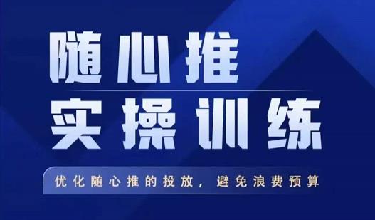 飞哥·随心推实操训练，优化随心推投放，避免浪费预算|淘骐网赚资源库